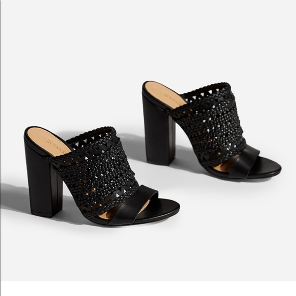 Shoedazzle Cellie Woven Block Sandal Heels - Picture 4 of 10